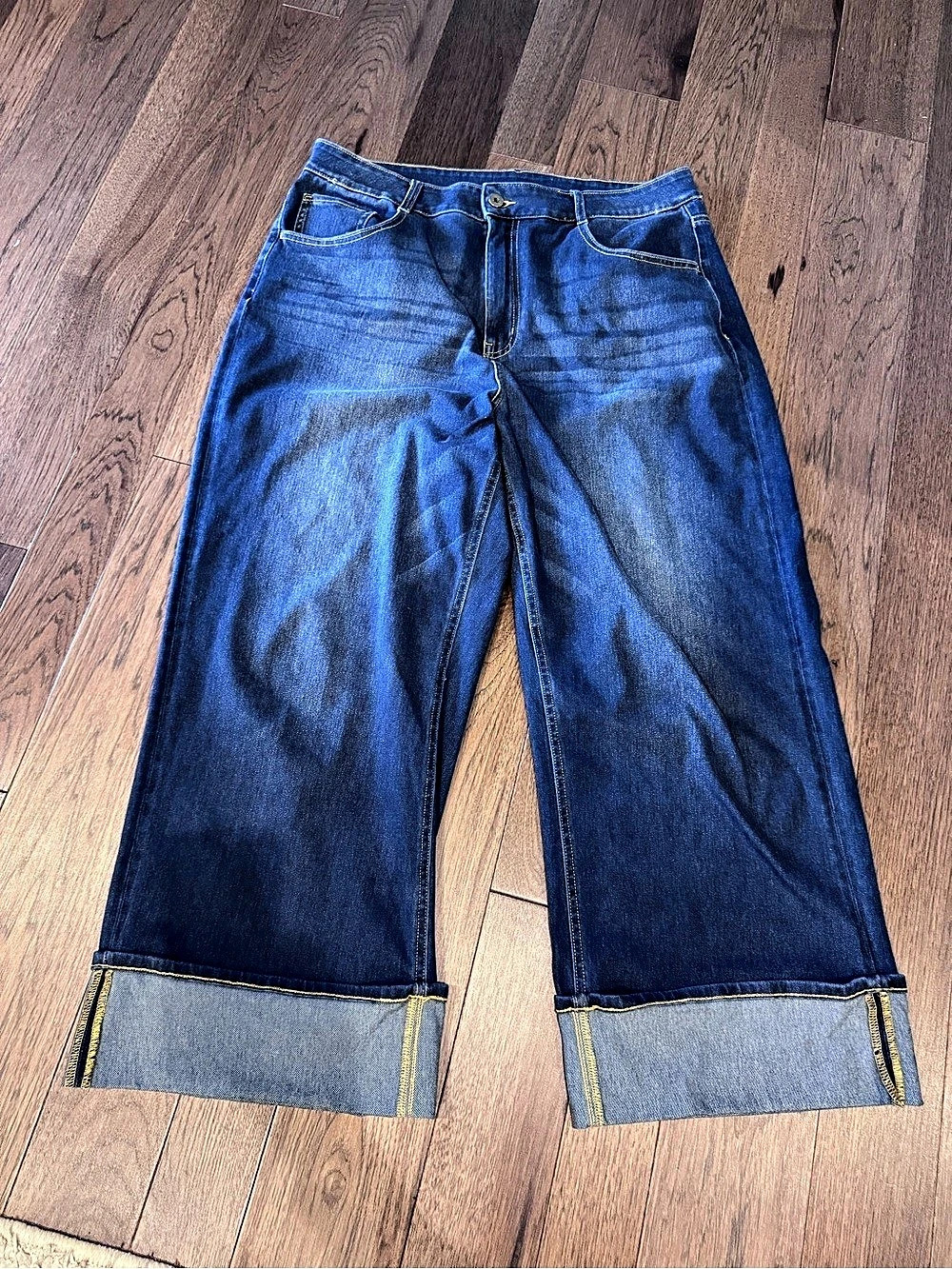 Halara Flex™ High Waisted Pockets Rolled Hem Wide Leg